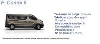 Alquiler vehículo 9 plazas.