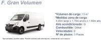 Furgoneta de alquiler gran volumen.
